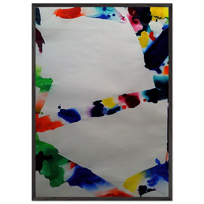 Untitled Tokyo - Sam Francis 70x100 cm / 28x40 inches Framed Art Print – Black Wooden Frame