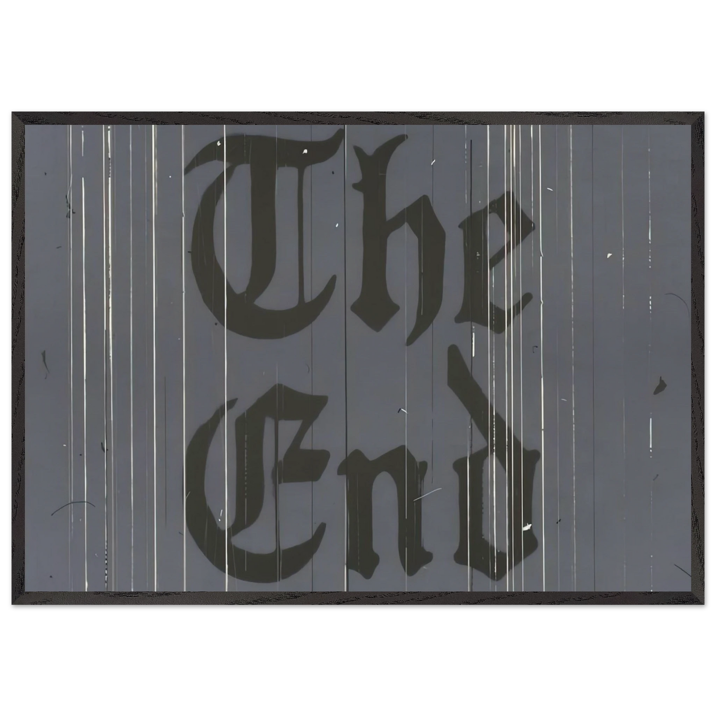 THE FINAL END 1991 - Edward Ruscha 70x100 cm / 28x40 inches Framed Art Print – Black Wooden Frame