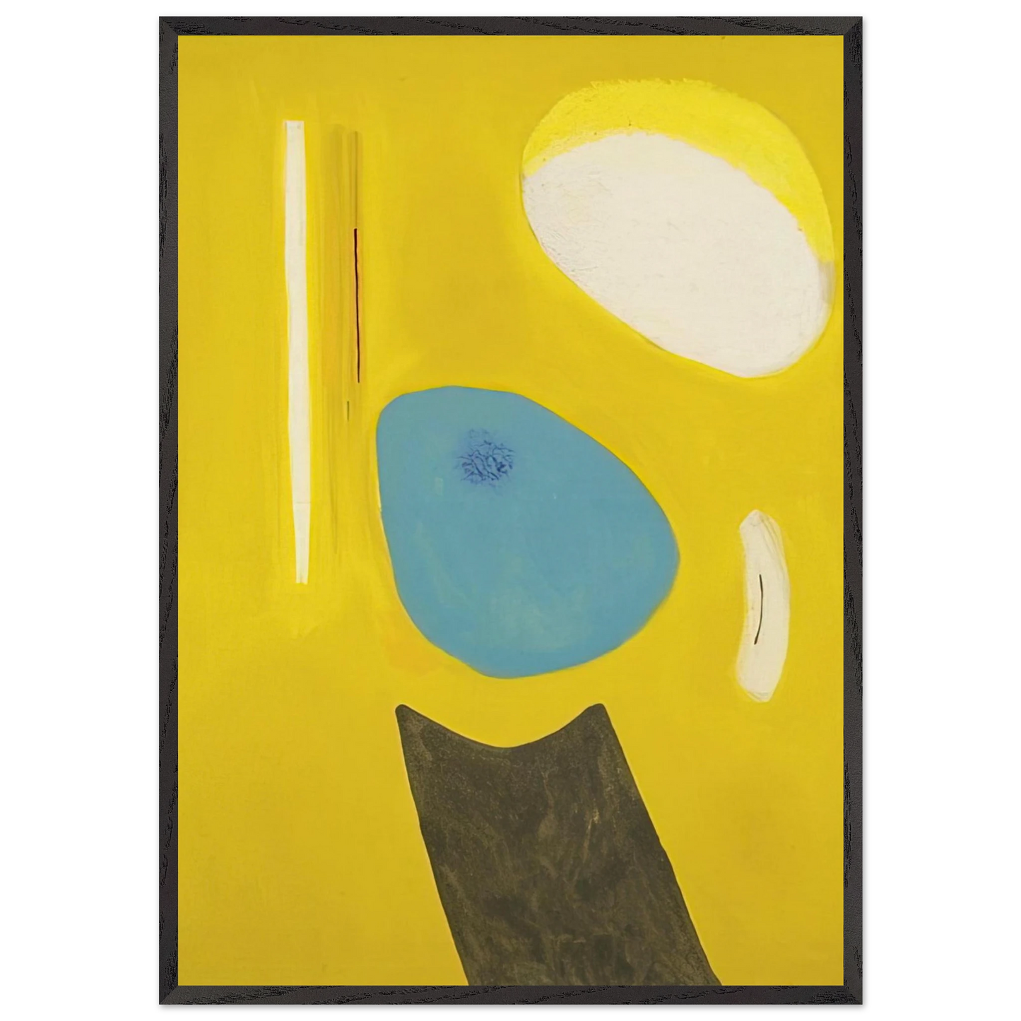 Three Rocks - 1949 - John Ferren 70x100 cm / 28x40 inches Framed Art Print – Black Wooden Frame