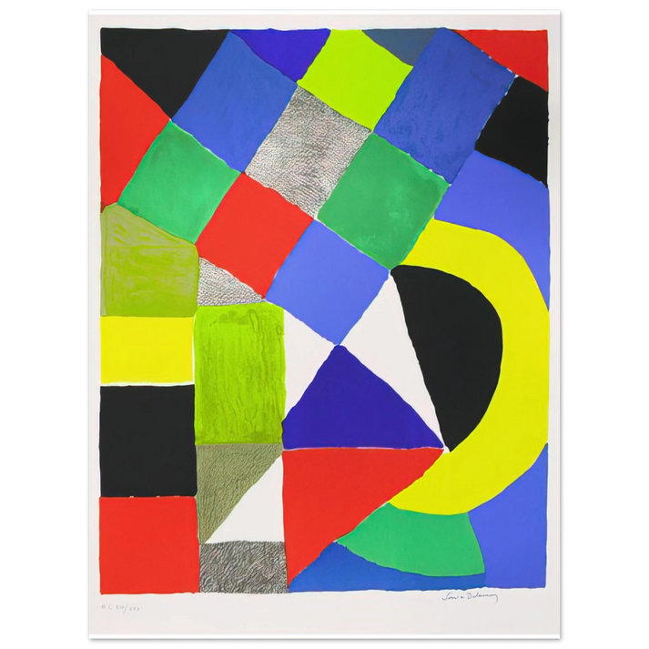 Sonia Delaunay - SQUARES 75x100 cm / 30x40inches Fine Art Poster