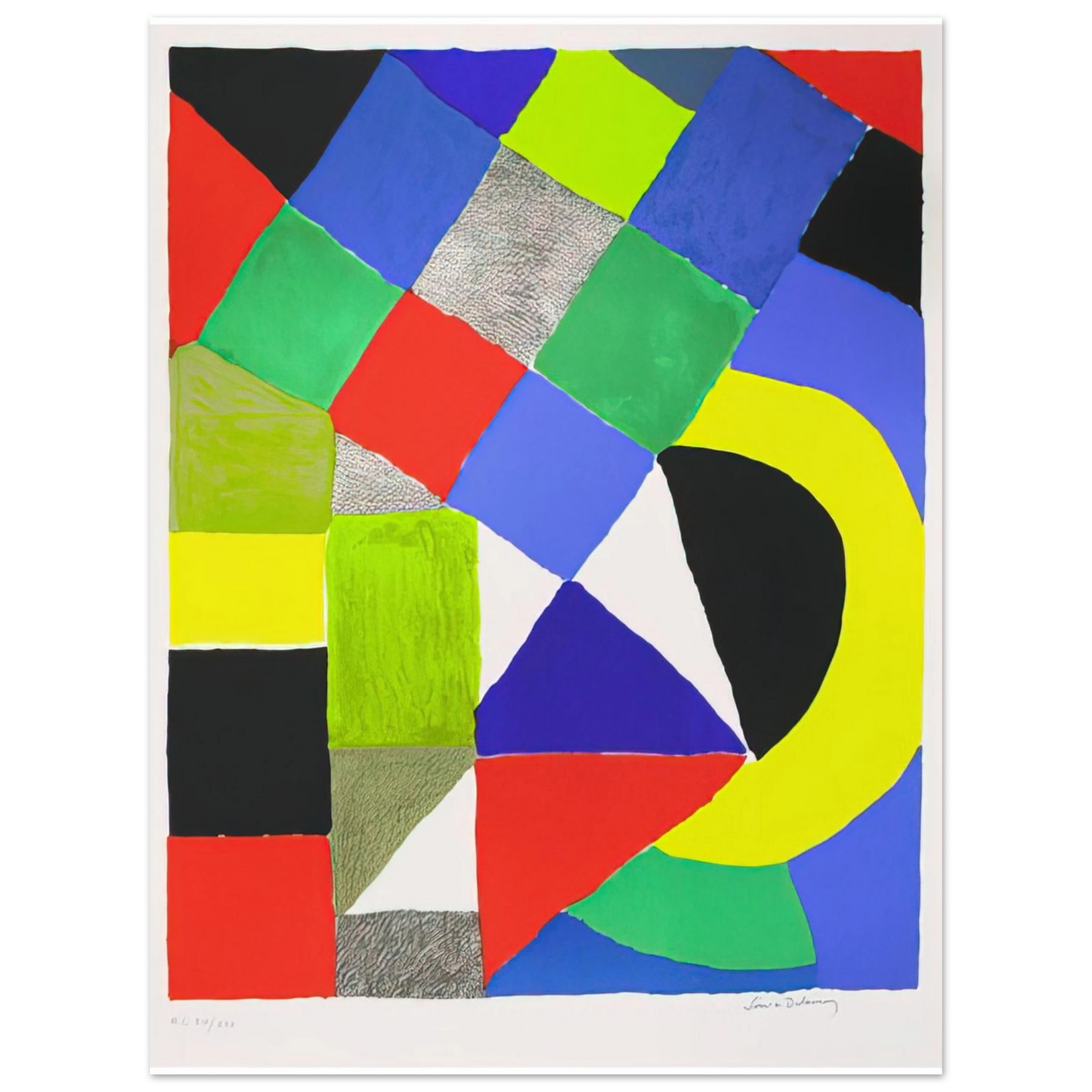 Sonia Delaunay - SQUARES 75x100 cm / 30x40inches Fine Art Poster