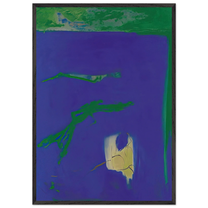 AZUL 1994 - Esteban Vicente 70x100 cm / 28x40 inches Framed Art Print – Black Wooden Frame