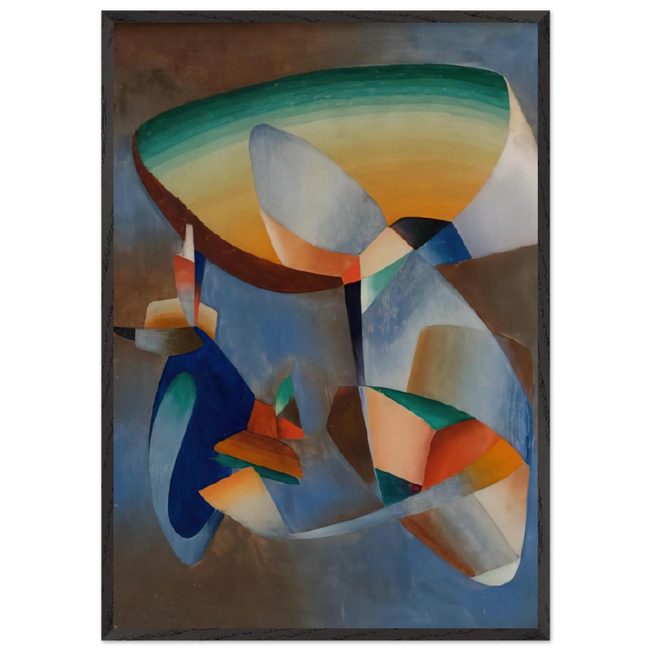 Composition - Abstract Art N1 - John Ferren 70x100 cm / 28x40 inches Framed Art Print – Black Wooden Frame