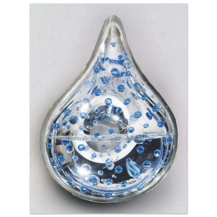 Gyula Kosice - Gota de aguya y aredobas azules - 1999 75x100 cm / 30x40inches Fine Art Poster