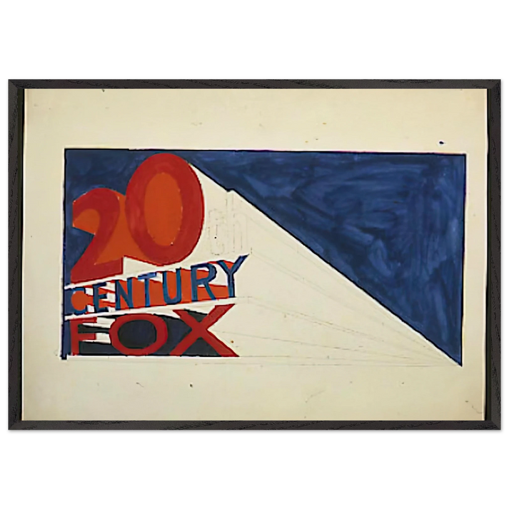 TRADEMARK 6 1962 - Edward Ruscha 70x100 cm / 28x40 inches Framed Art Print – Black Wooden Frame