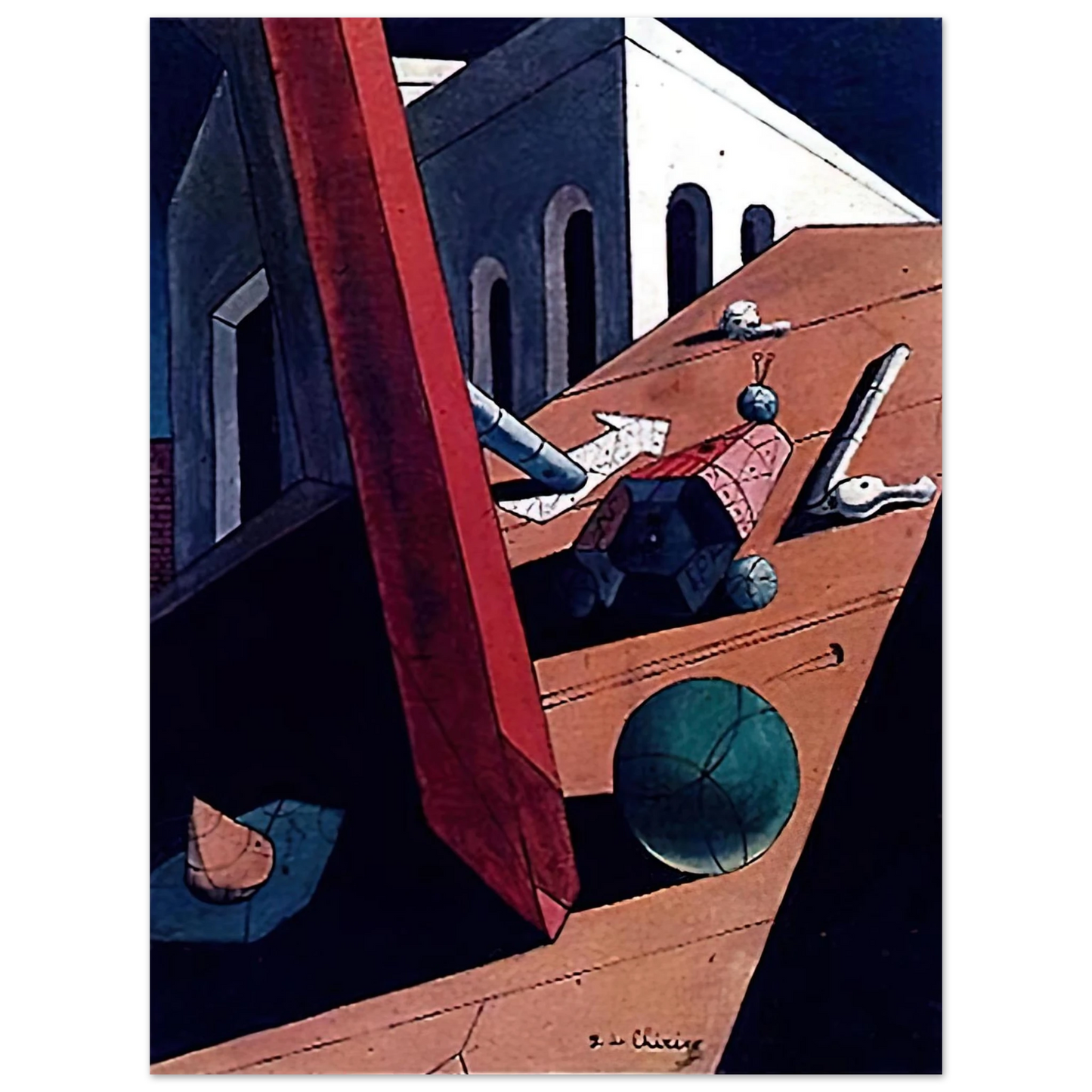 Giorgio de Chirico - THE EVIL GENIUS OF A KING 1915 75x100 cm / 30x40inches Fine Art Poster