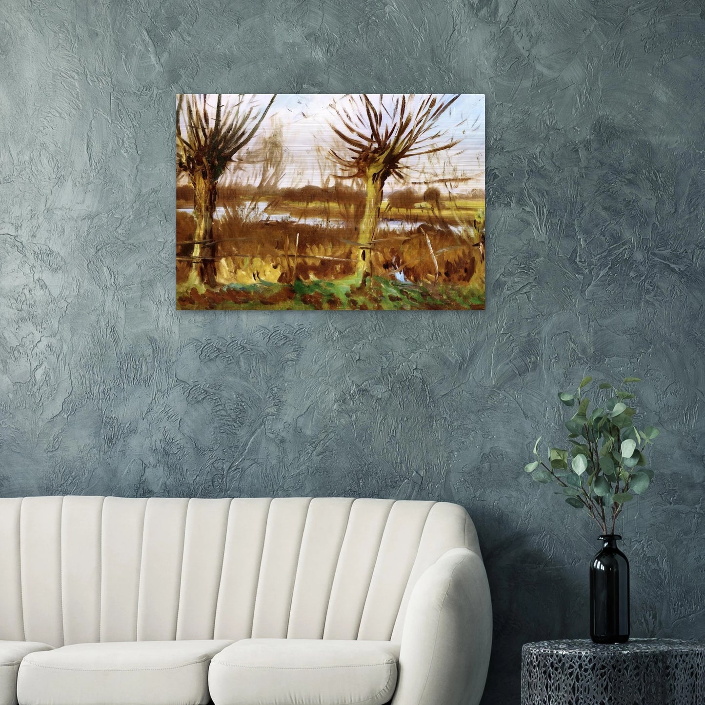 Landscape with trees, Calcot-on-the-Thames - John Singer Sargent Brushed Aluminum Print - 70x100 cm / 28x40 inches | John Singer Sargent Aluminum Print | John Singer Sargent Prints