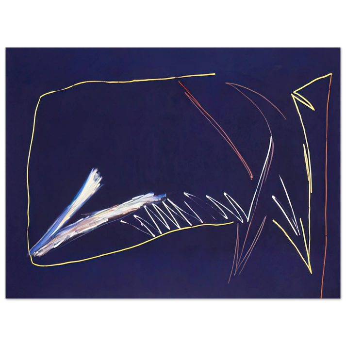 Ronnie Landfield - The Blue Whale - 1973 75x100 cm / 30x40inches Fine Art Poster