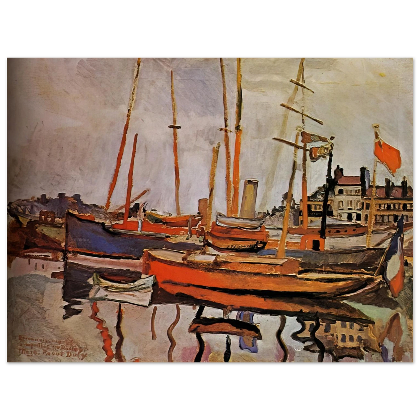 Raoul Dufy - THE PORT OF LE HAVRE 1906 75x100 cm / 30x40inches Fine Art Poster