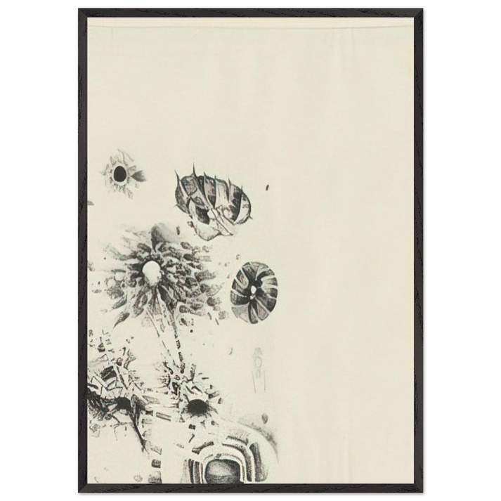 FIRST STONE 1962 - Lee Bontecou 70x100 cm / 28x40 inches Framed Art Print – Black Wooden Frame