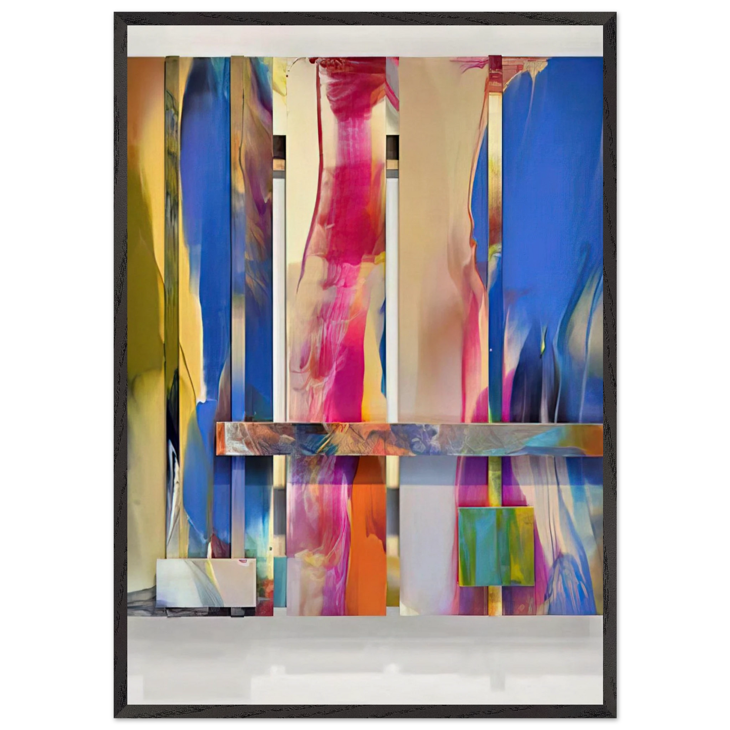 Wide - Sam Gilliam 70x100 cm / 28x40 inches Framed Art Print – Black Wooden Frame
