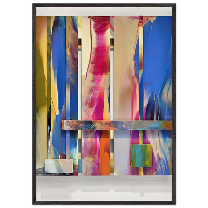 Wide - Sam Gilliam 70x100 cm / 28x40 inches Framed Art Print – Black Wooden Frame