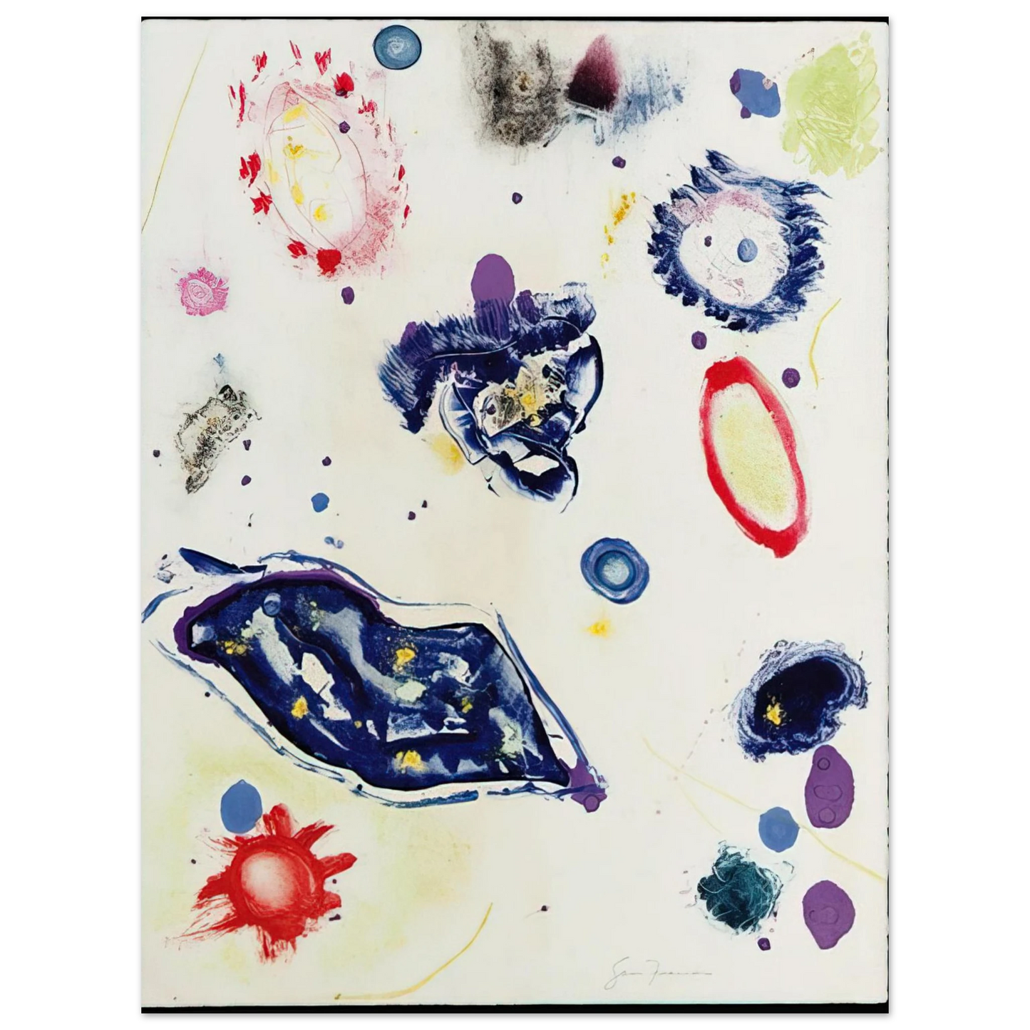 Sam Francis - Untitled #1 75x100 cm / 30x40inches Fine Art Poster