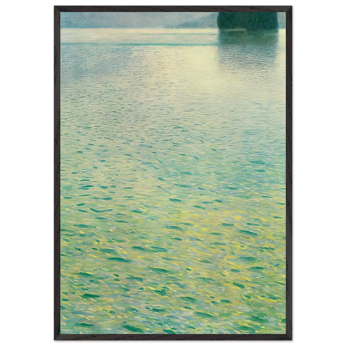 ISLAND IN THE ATTERSEE - Gustav Klimt 70x100 cm / 28x40 inches Framed Art Print – Black Wooden Frame