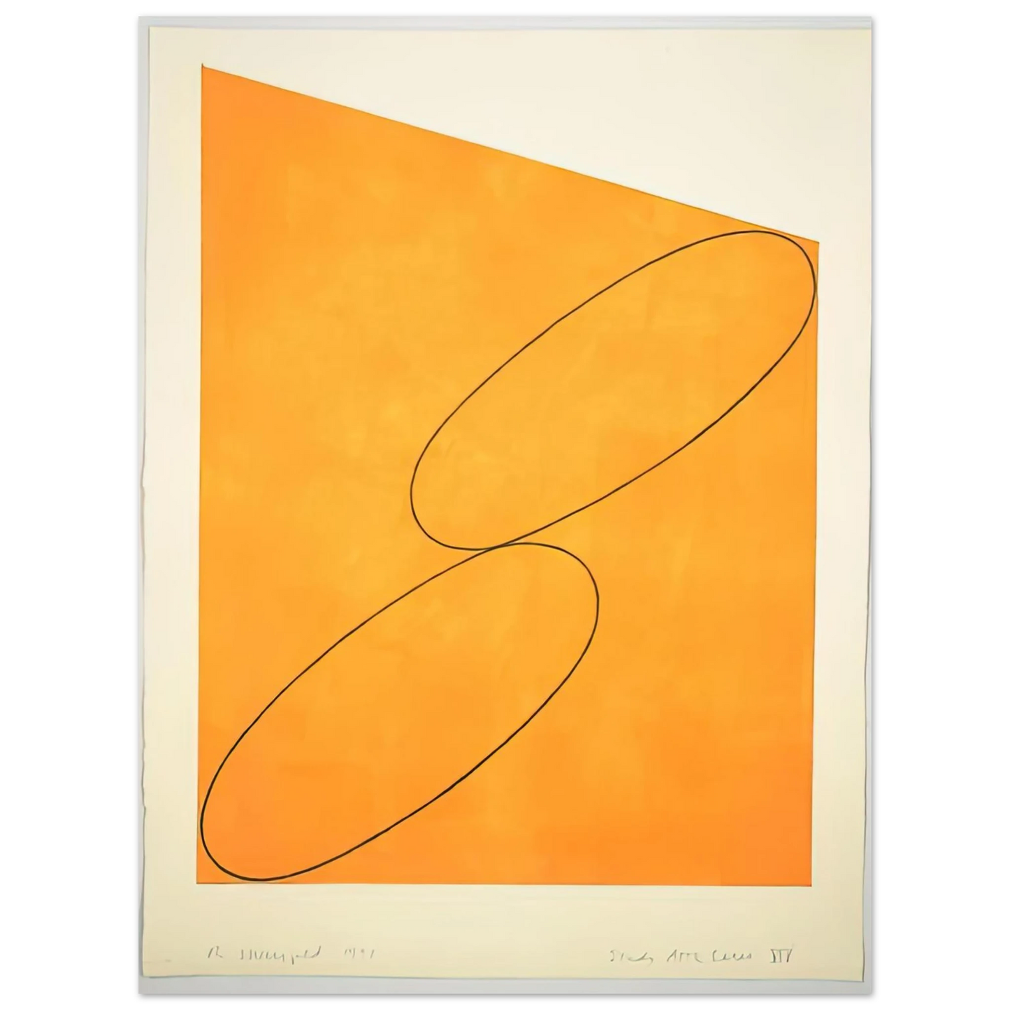 Robert Mangold - TUDY ATTIC SERIES XIV 1991 75x100 cm / 30x40inches Fine Art Poster