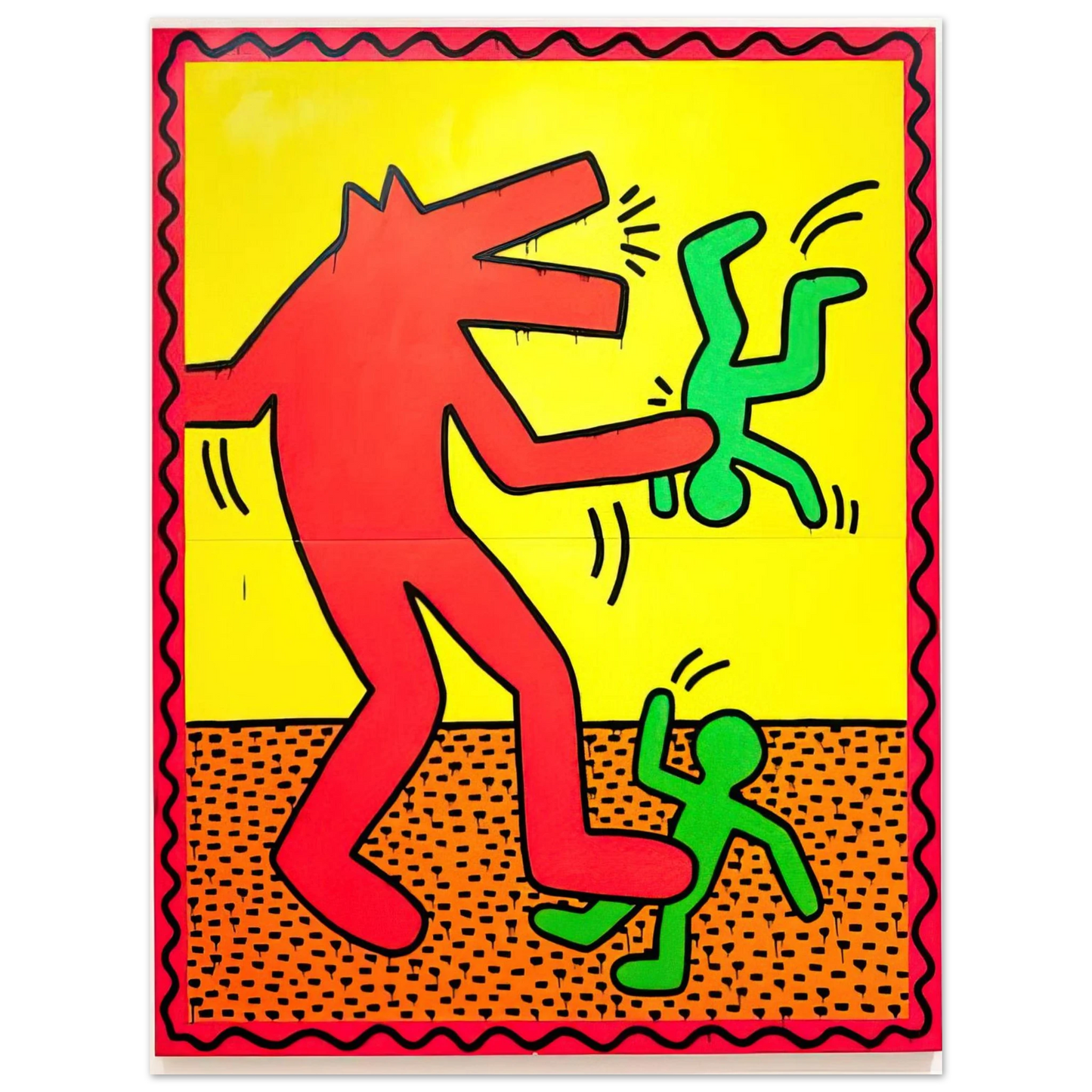 Keith Haring - UNTITLED 1982 1 75x100 cm / 30x40inches Fine Art Poster | Keith Haring Art For Sale