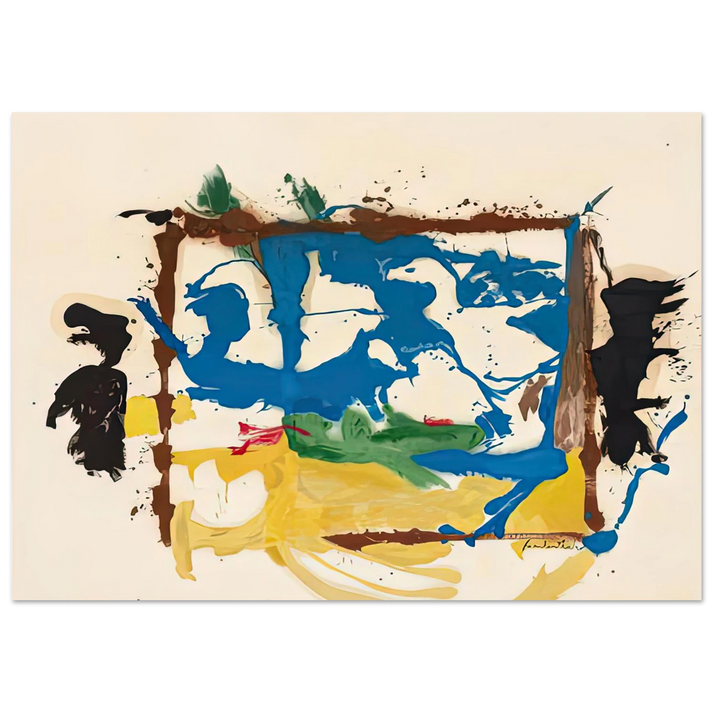 Helen Frankenthaler - Swan Lake I, 1961- Wall Art - 60x80 cm / 24x32 inches - Premium Wooden Framed Poster With Fine Art Paper-canvas - Wood frame
