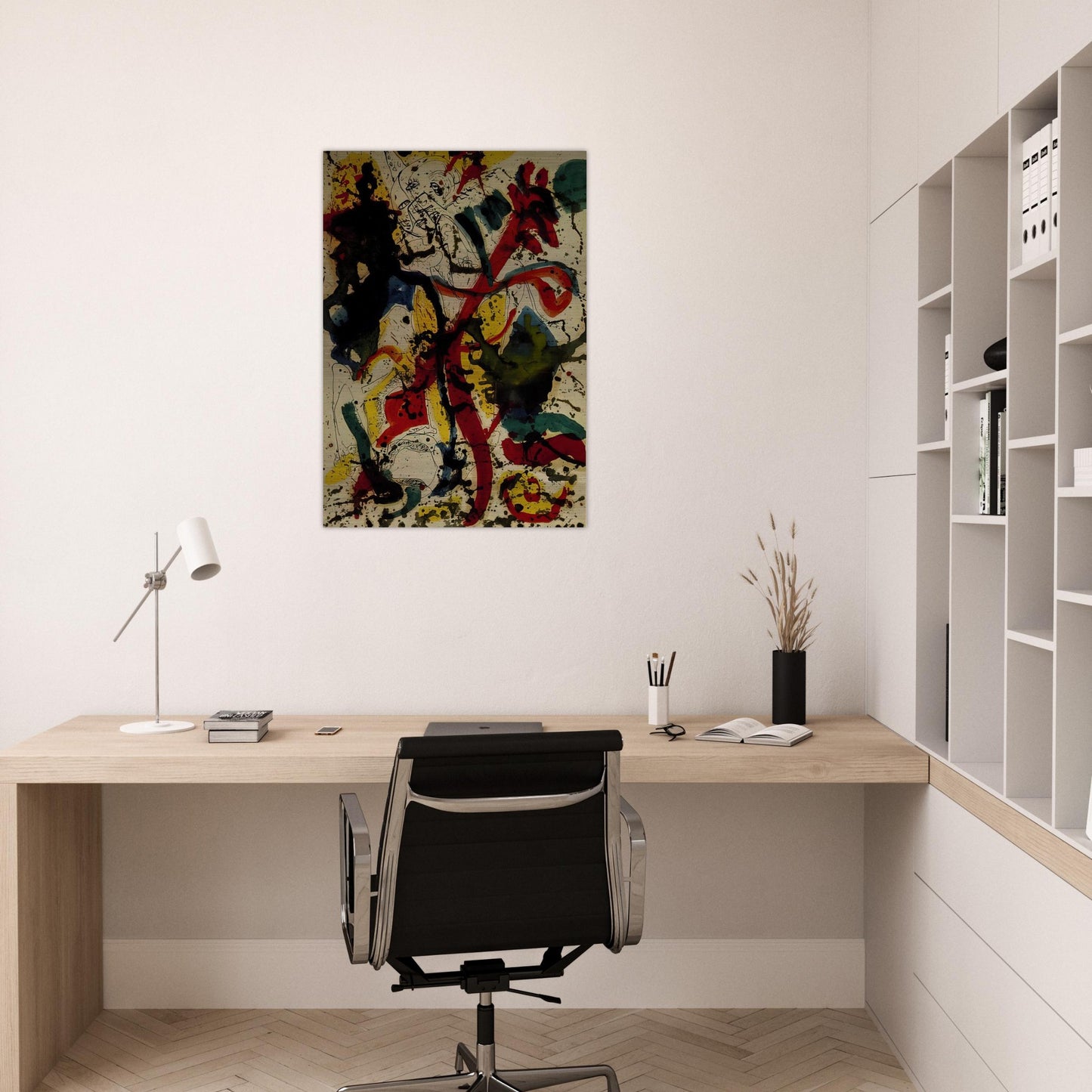 UNTITLED 1944 - Jackson Pollock Brushed Aluminum Print - 70x100 cm / 28x40 inches | Jackson Pollock Aluminum Print | Jackson Pollock Prints