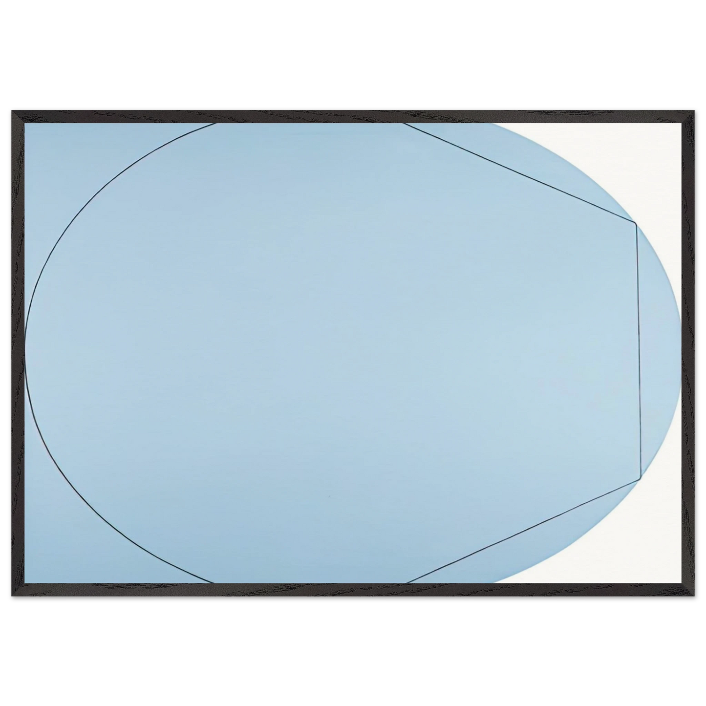CIRCLE IN AND OUT OF A POLYGON 2 1973 - Robert Mangold 70x100 cm / 28x40 inches Framed Art Print – Black Wooden Frame