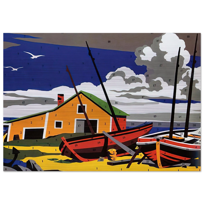 Do It Yourself Seascape - Andy Warhol Brushed Aluminum Print - 70x100 cm / 28x40 inches | Andy Warhol Aluminum Print | Andy Warhol Prints