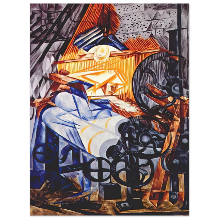 Natalia Goncharova - The weaver loomwoman - 1913 75x100 cm / 30x40inches Fine Art Poster