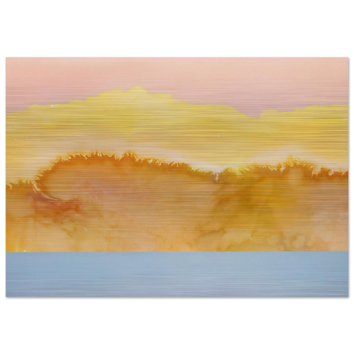 Turquoise Prairie - 1979 - Ronnie Landfield Brushed Aluminum Print - 70x100 cm / 28x40 inches | Ronnie Landfield Aluminum Print | Ronnie Landfield Prints