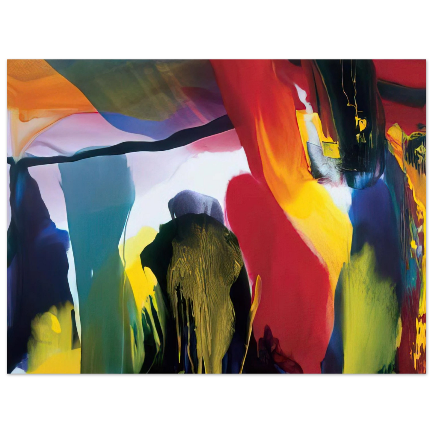 Paul Jenkins - Phenomena Solstice Encounter - 2003 75x100 cm / 30x40inches Fine Art Poster