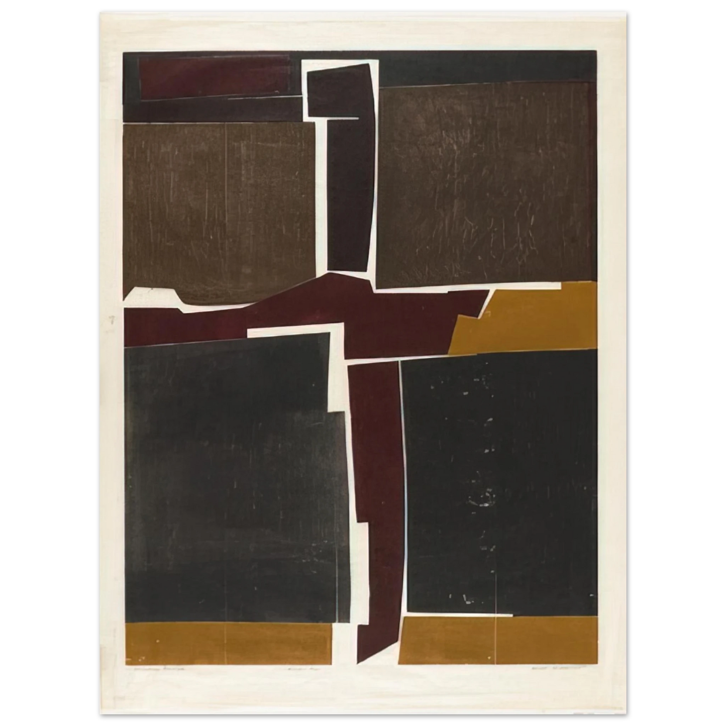 Will Barnet - Singular Image - 1964 United States 75x100 cm / 30x40inches Fine Art Poster