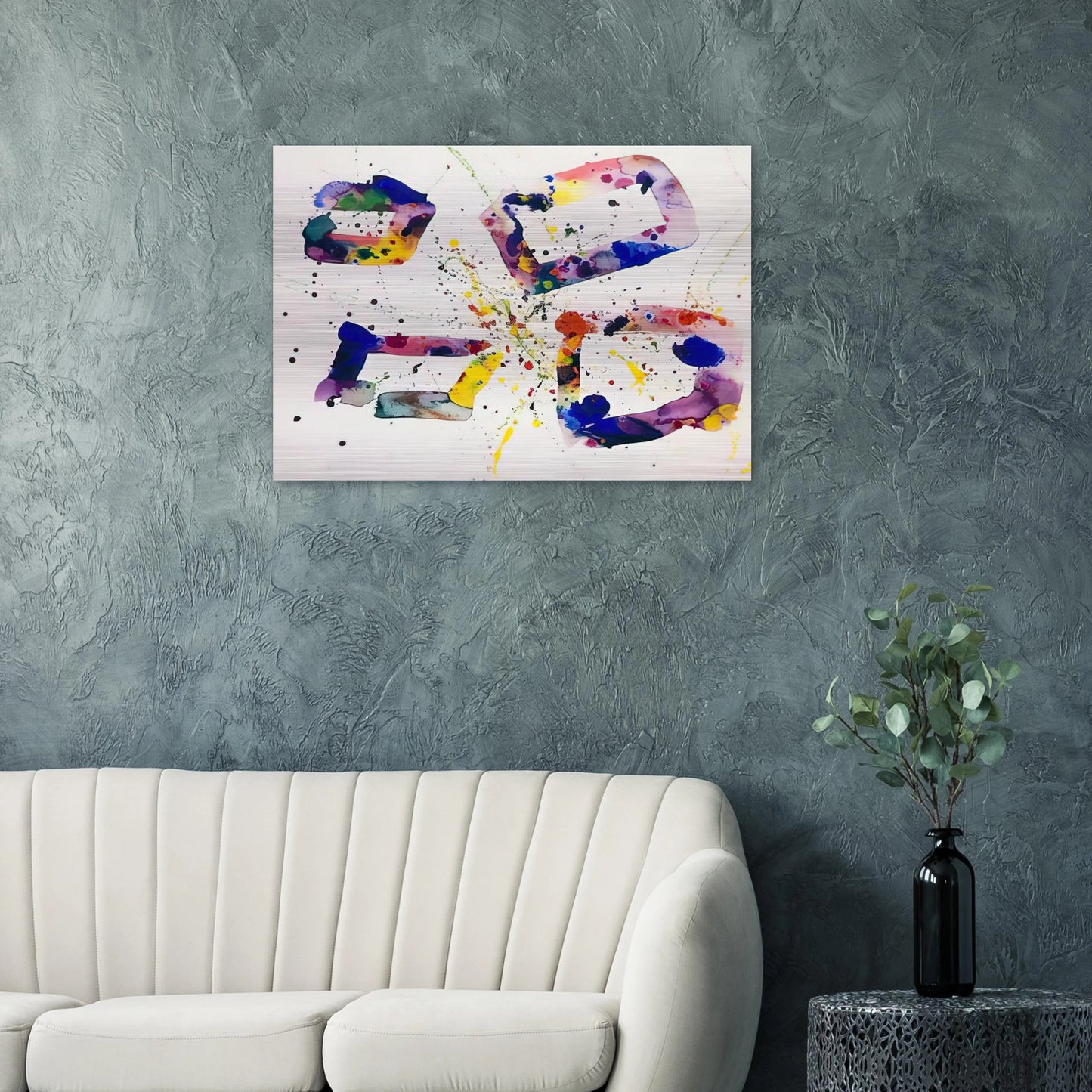 Untitled SF74-189 - Sam Francis Brushed Aluminum Print - 70x100 cm / 28x40 inches | Sam Francis Aluminum Print | Sam Francis Prints