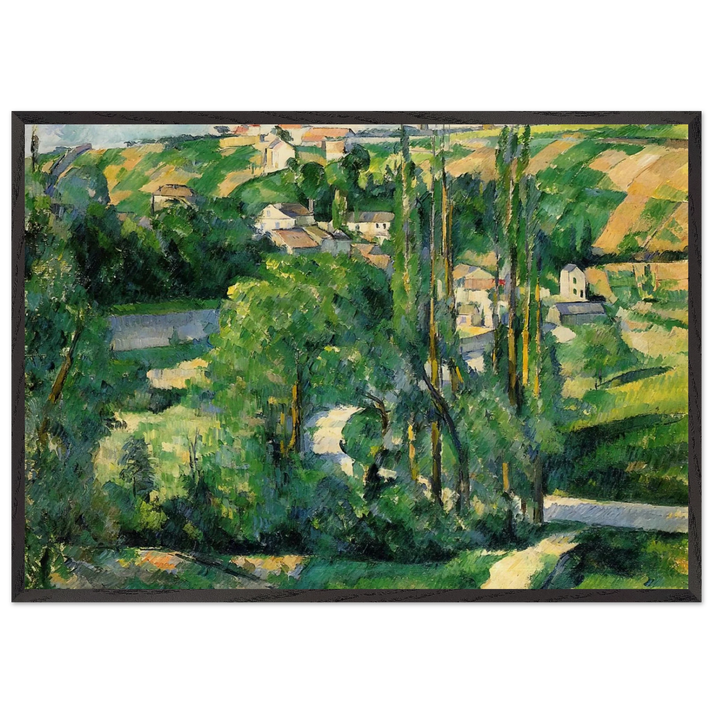 Cote du Galet at Pontoise - Paul Cezanne 70x100 cm / 28x40 inches Framed Art Print – Black Wooden Frame