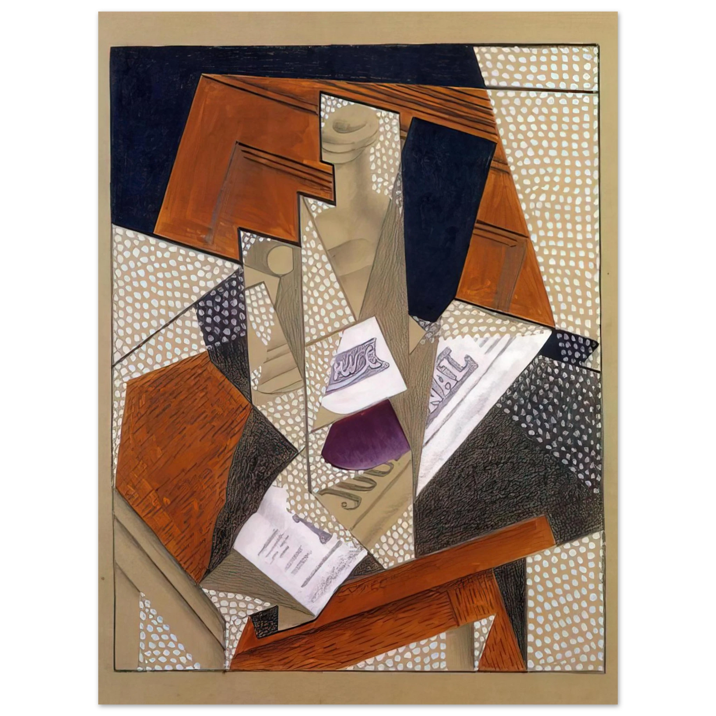 Juan Gris - BOTTLE 75x100 cm / 30x40inches Fine Art Poster