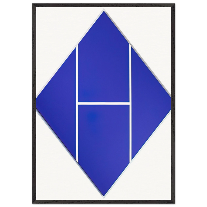 Cobalt - 1982 - Carmen Herrera 70x100 cm / 28x40 inches Framed Art Print – Black Wooden Frame