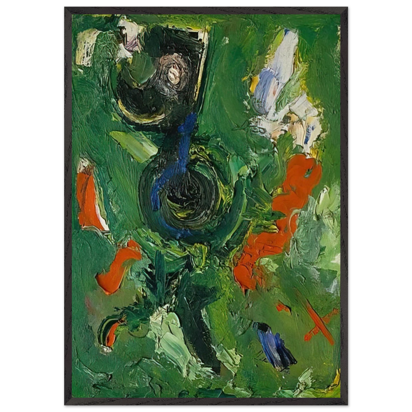 Composition NoV - Hans Hofmann 70x100 cm / 28x40 inches Framed Art Print – Black Wooden Frame