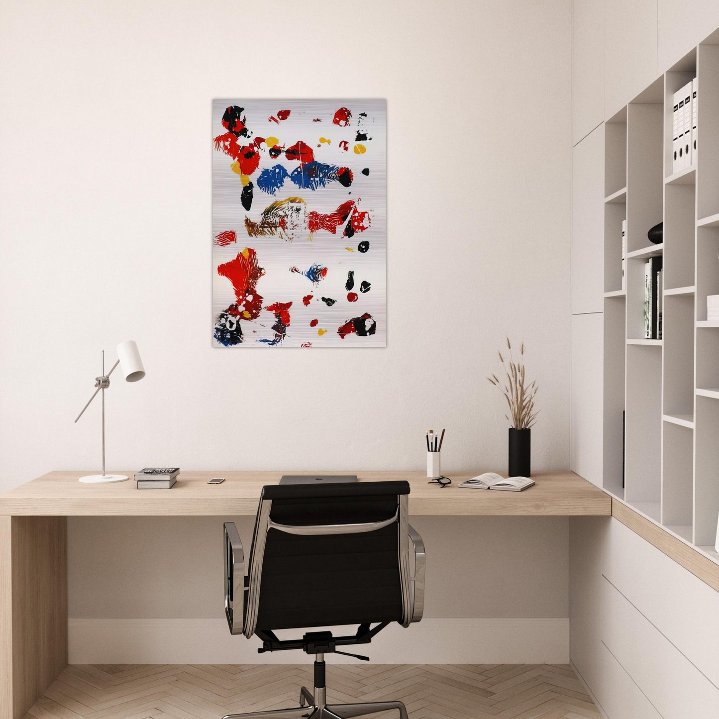 Untitled SF27S - Sam Francis Brushed Aluminum Print - 70x100 cm / 28x40 inches | Sam Francis Aluminum Print | Sam Francis Prints