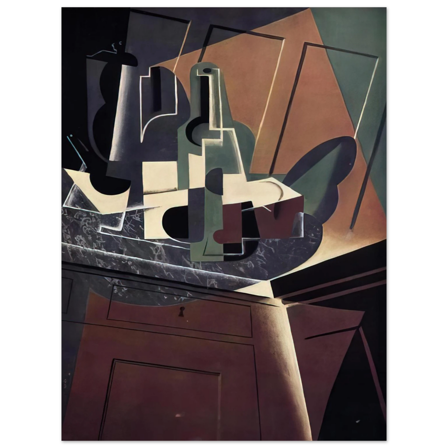 Juan Gris - THE SIDEBOARD 1917 75x100 cm / 30x40inches Fine Art Poster