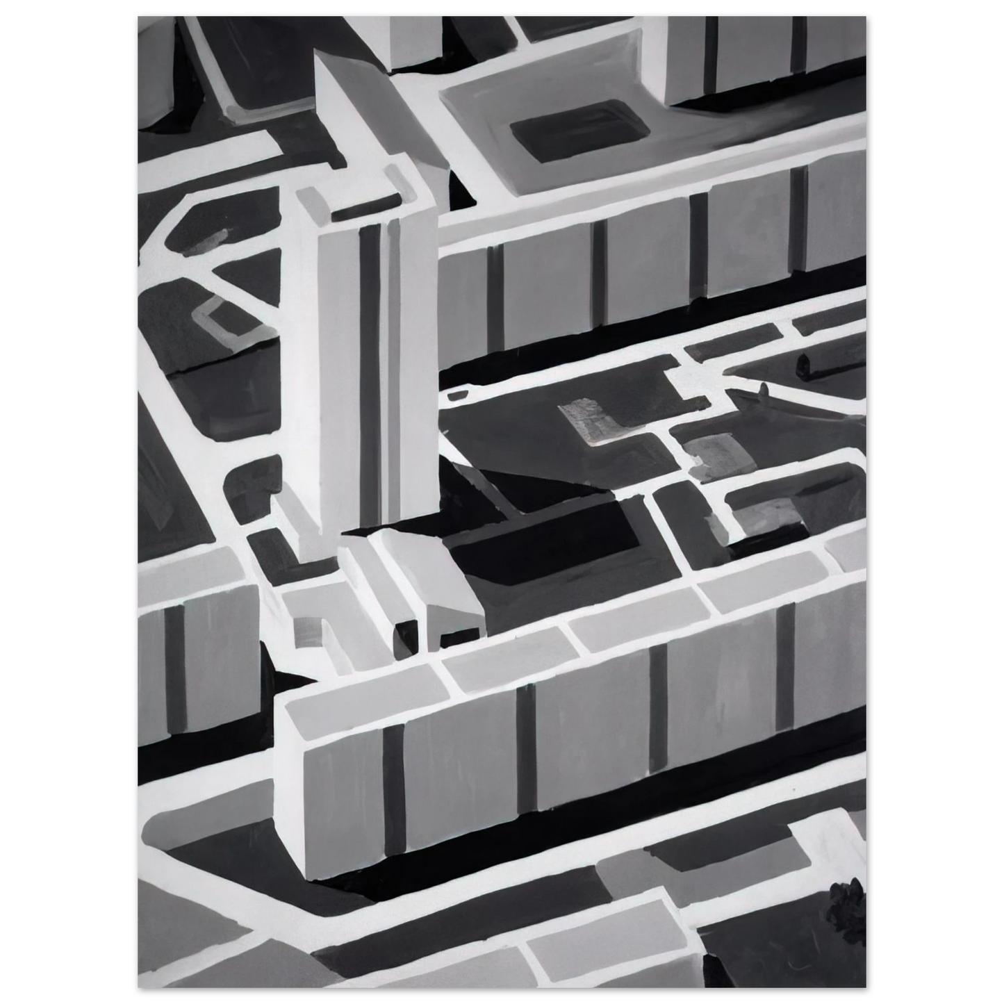 Gerhard Richter - TOWNSCAPE SL 1969 75x100 cm / 30x40inches Fine Art Poster