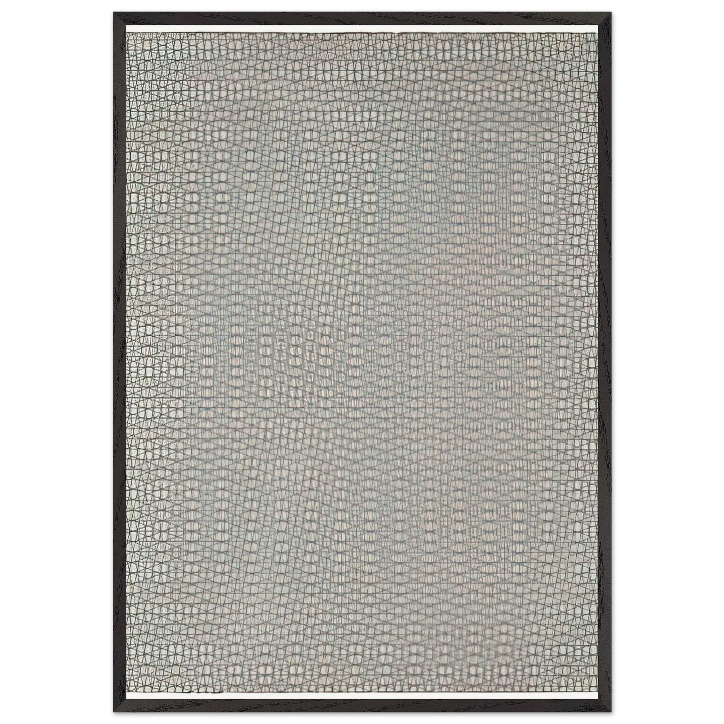 3 grillages superposes 0 15 -15 - 1959 - Francois Morellet 70x100 cm / 28x40 inches Framed Art Print – Black Wooden Frame