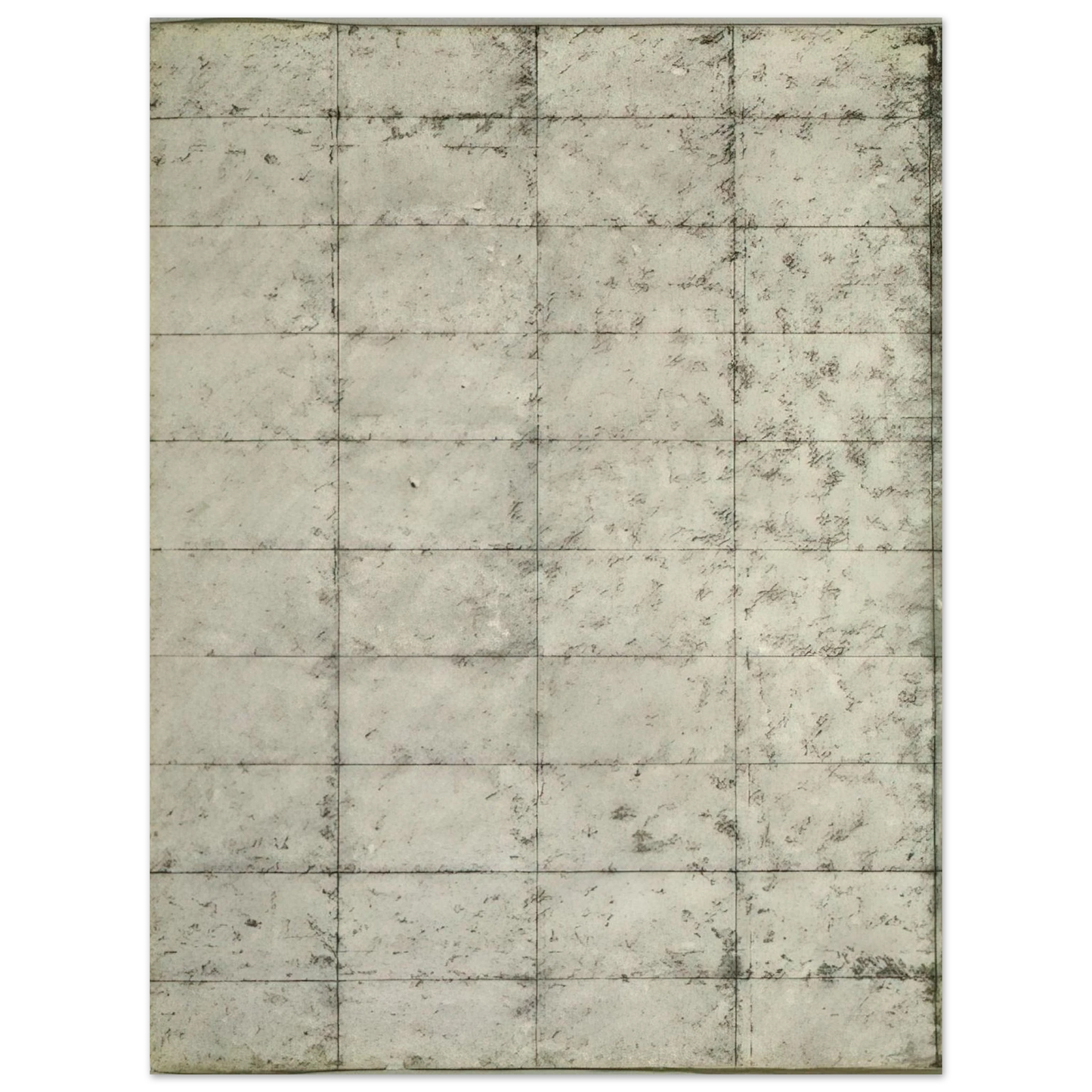Brice Marden - Untitled Black and Cream Grid - 1964 75x100 cm / 30x40inches Fine Art Poster
