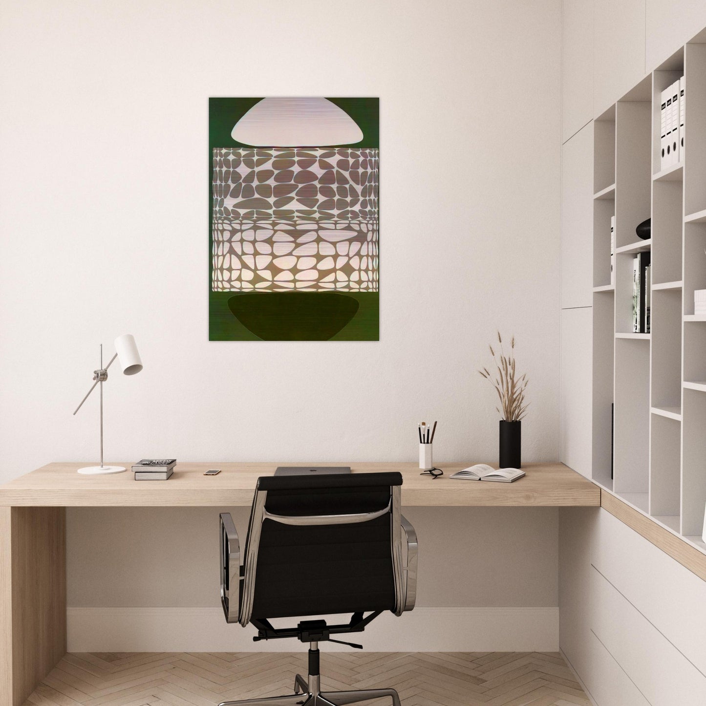 Meandres Belle-Isle - 1951 - Victor Vasarely Brushed Aluminum Print - 70x100 cm / 28x40 inches | Victor Vasarely Aluminum Print | Victor Vasarely Prints