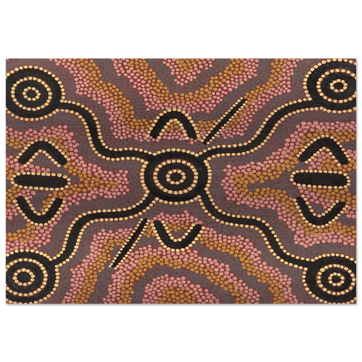 Untitled - 1980 - Clifford Possum Tjapaltjarri Brushed Aluminum Print - 70x100 cm / 28x40 inches | Clifford Possum Tjapaltjarri Aluminum Print | Clifford Possum Tjapaltjarri Prints
