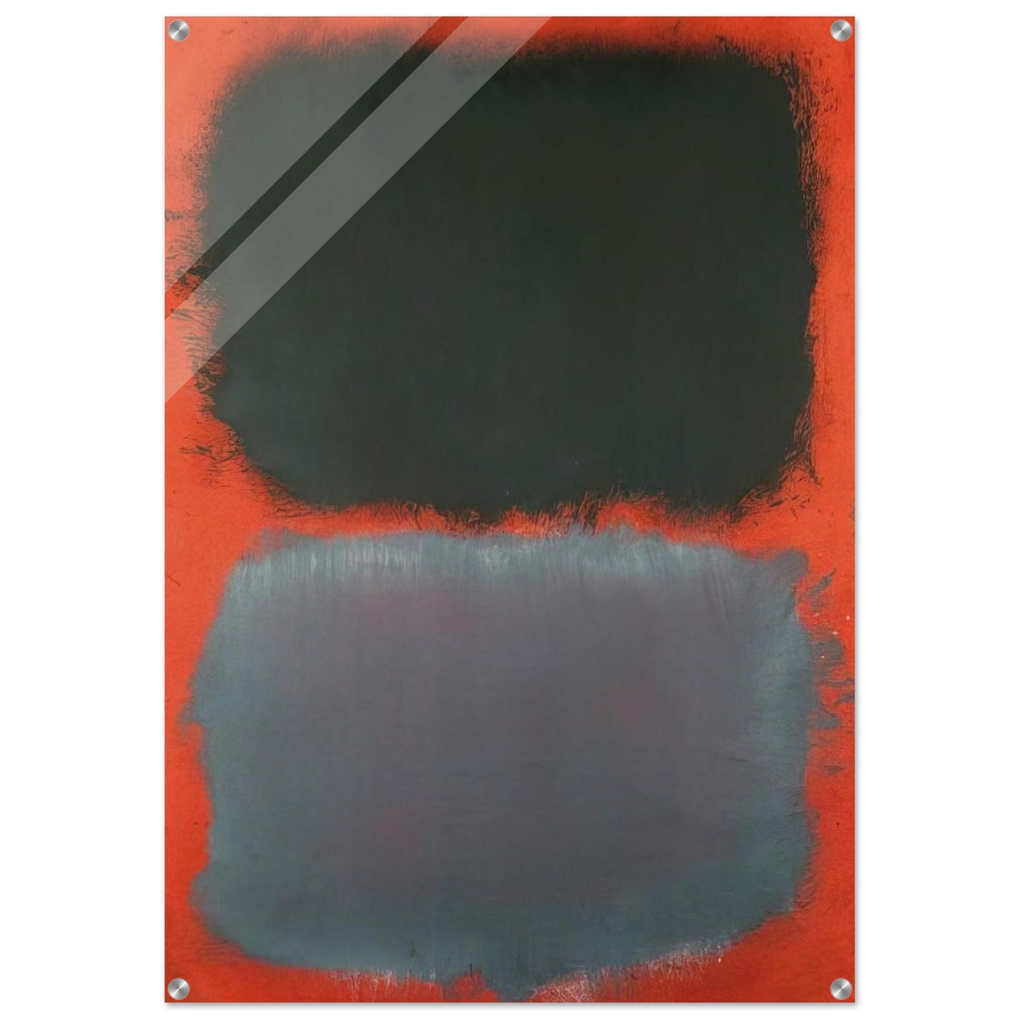 Untitled Gray, Gray on Red - 1968 - Mark Rothko Acrylic Print - 70x100 cm / 28x40″ inches | Mark Rothko Wall Art | Mark Rothko Prints
