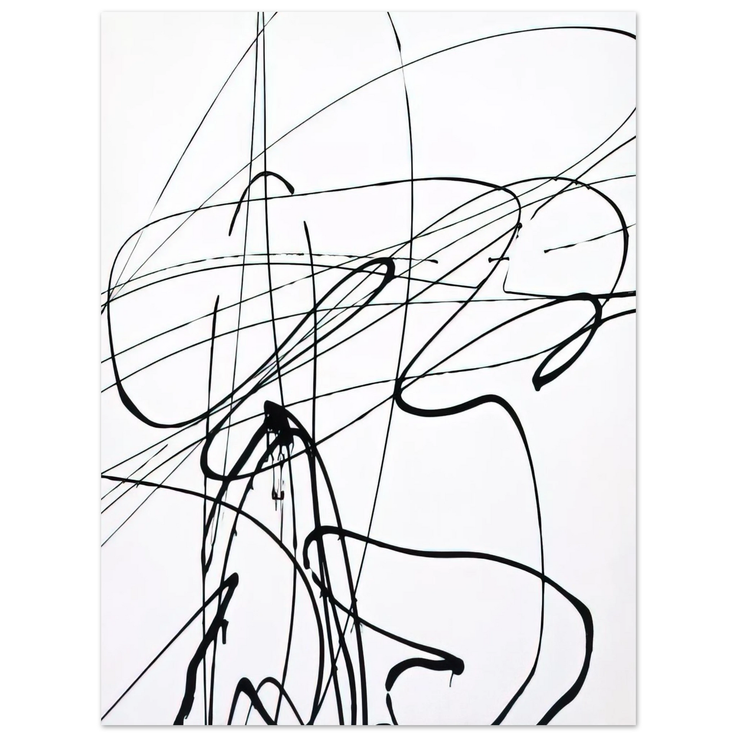 Hans Hartung - Untitled T1989-A3 - 1989 75x100 cm / 30x40inches Fine Art Poster