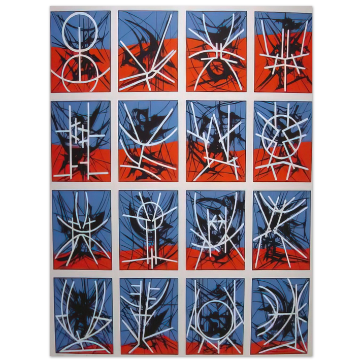 Jimmy Ernst - Hieroglyphics - 1969 75x100 cm / 30x40inches Fine Art Poster