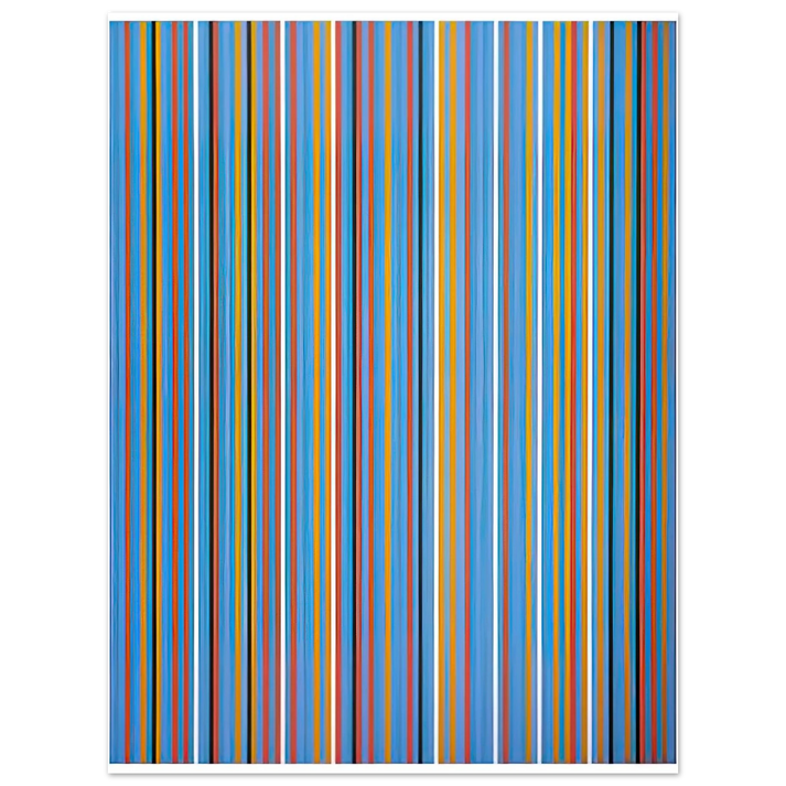 Bridget Riley - BIG BLUE 1982 75x100 cm / 30x40inches Fine Art Poster