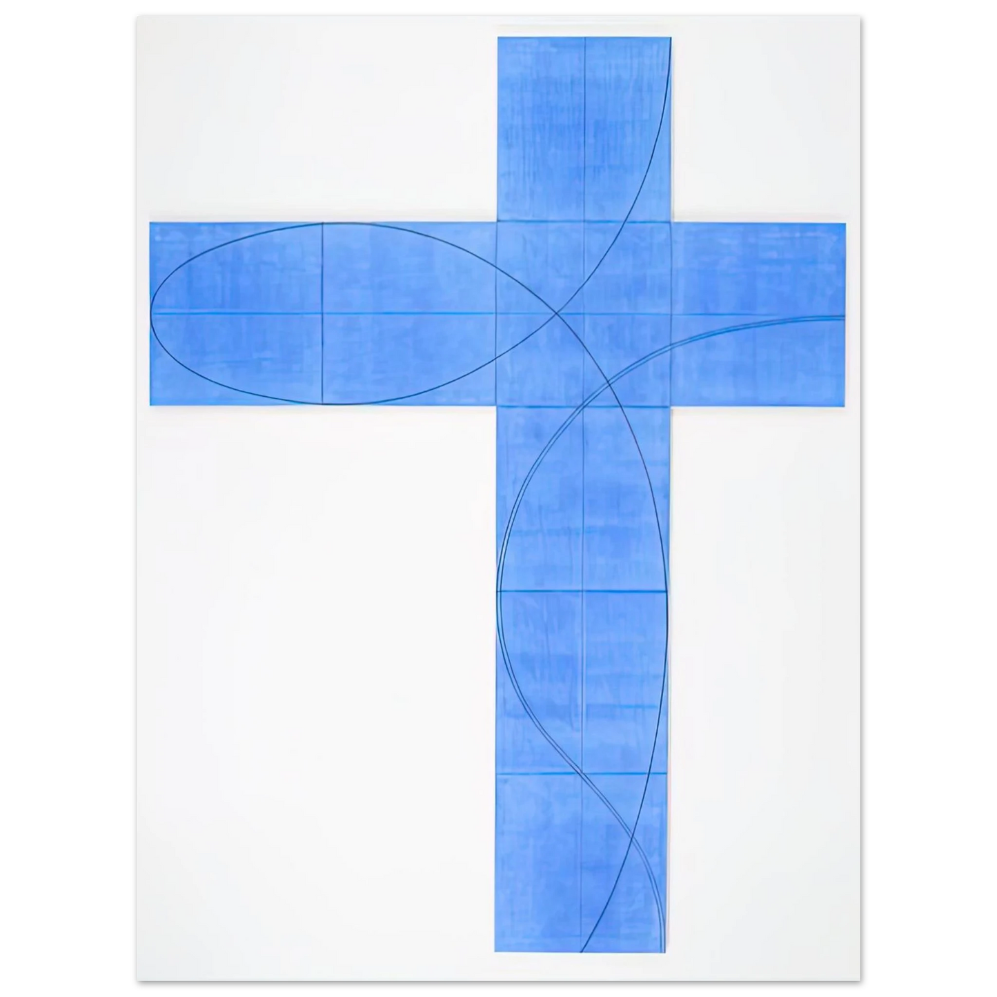 Robert Mangold - COLUMN STRUCTURE XXII 2008 75x100 cm / 30x40inches Fine Art Poster