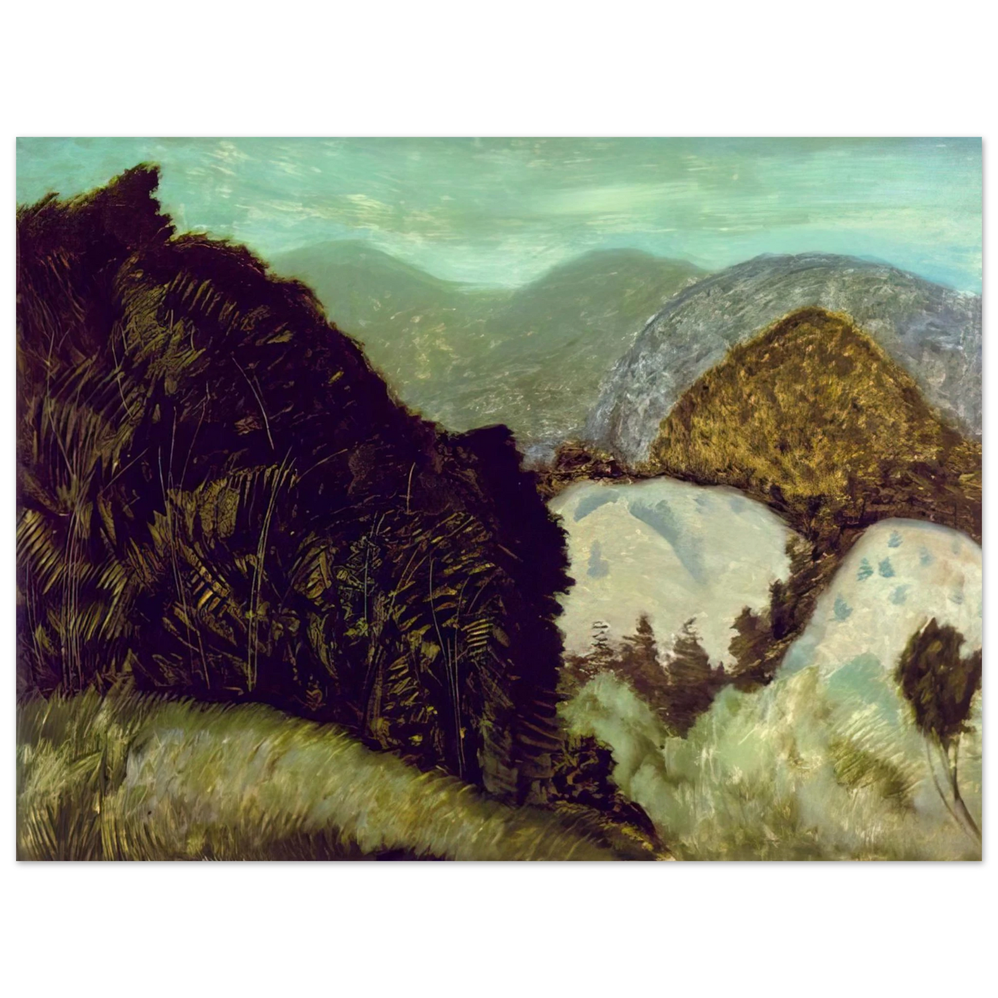 Milton Avery - Vermont Hills - 1936 75x100 cm / 30x40inches Fine Art Poster