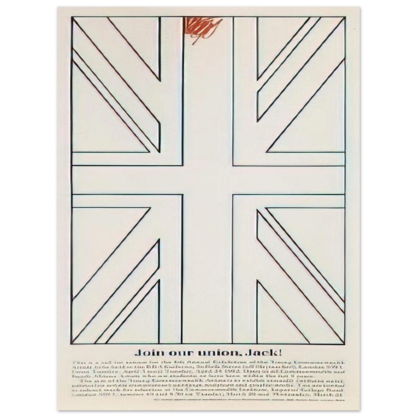 Billy Apple - Join our union, Jack! Young Commonwealth Artists - 1962 75x100 cm / 30x40inches Fine Art Poster