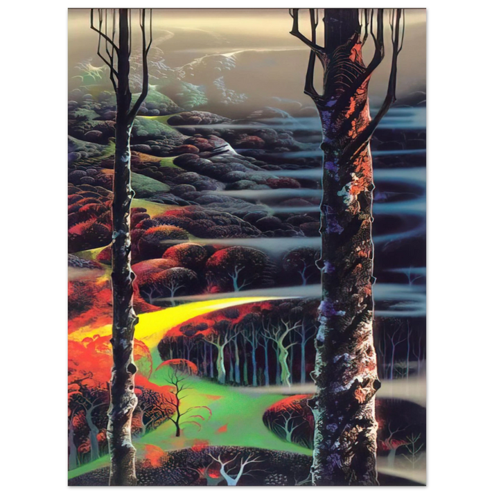 Eyvind Earle - A Touch of Autumn 75x100 cm / 30x40inches Fine Art Poster