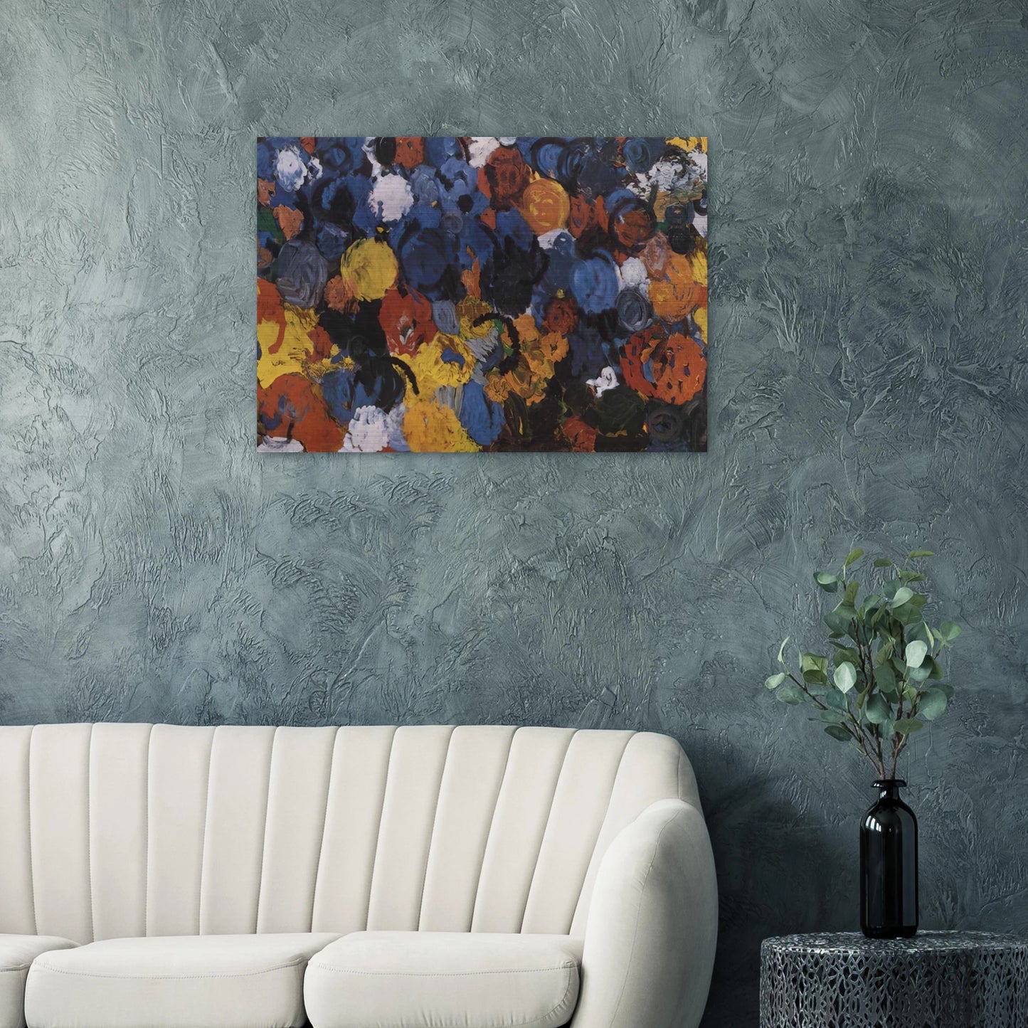 Blue Flood - 1960 - Ernst Wilhelm Nay Brushed Aluminum Print - 70x100 cm / 28x40 inches | Ernst Wilhelm Nay Aluminum Print | Ernst Wilhelm Nay Prints