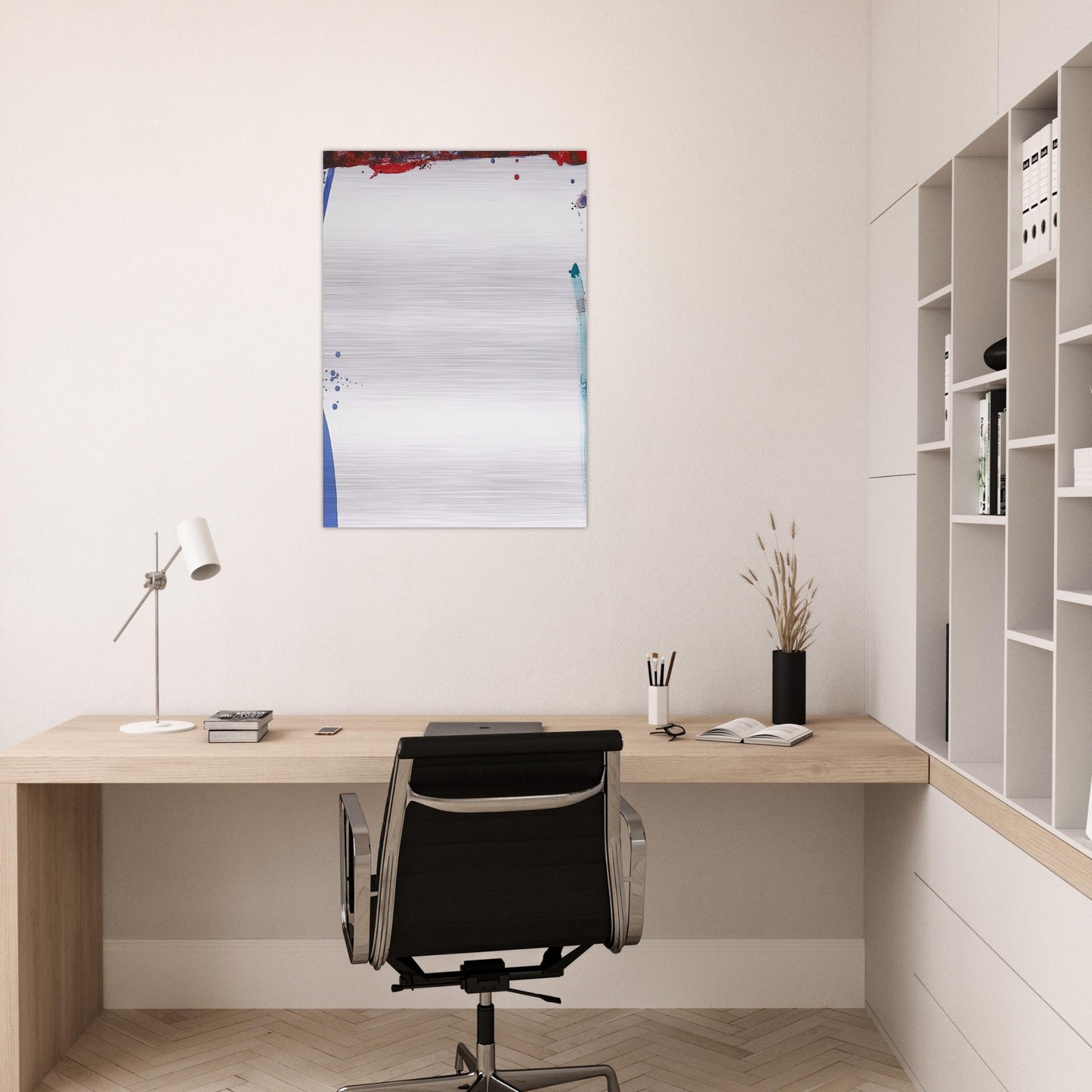Chinese Wall L. L101; SF-87 - Sam Francis Brushed Aluminum Print - 70x100 cm / 28x40 inches | Sam Francis Aluminum Print | Sam Francis Prints
